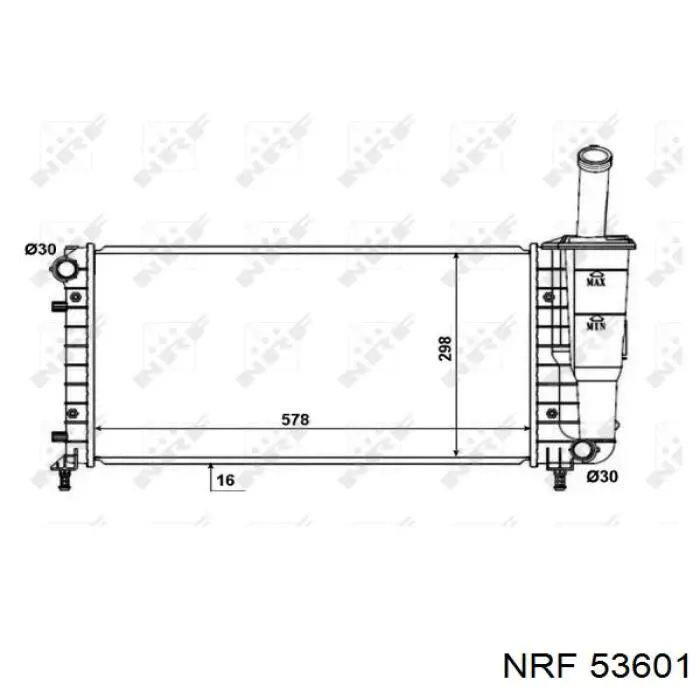53601 NRF радіатор охолодження двигуна