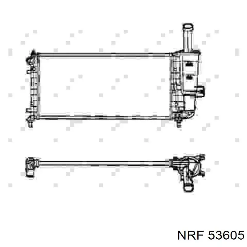 53605 NRF радіатор охолодження двигуна