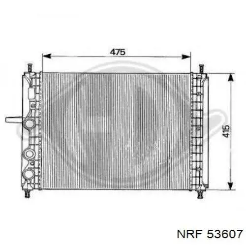 Купити 53607 NRF Радіатор двигуна