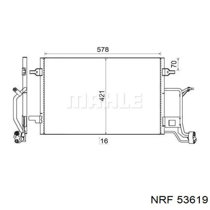 Купити 53619 NRF Радіатор двигуна