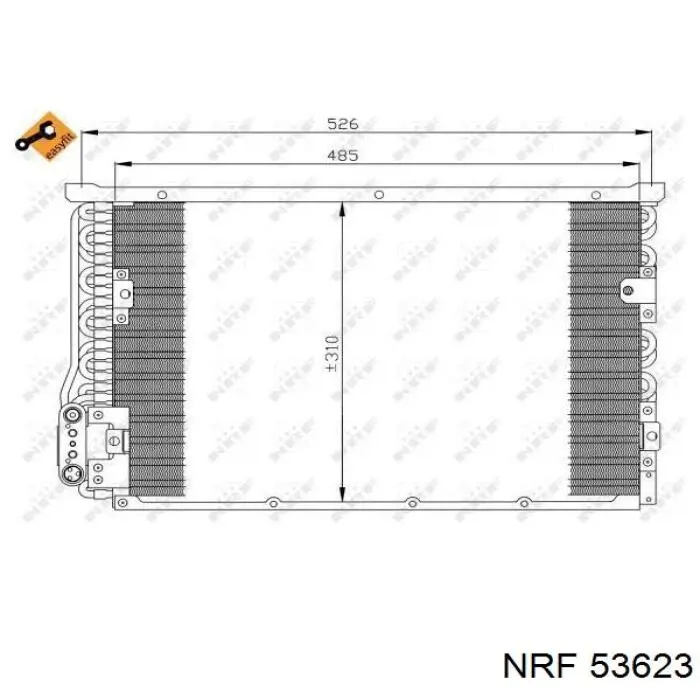 53623 NRF радіатор охолодження двигуна