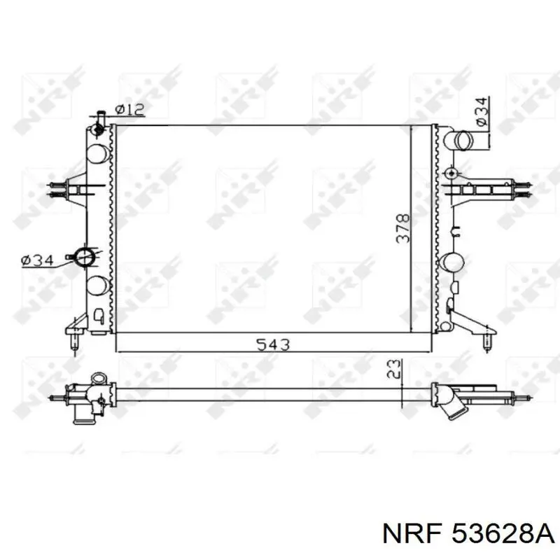 53628A NRF радіатор охолодження двигуна