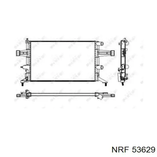 53629 NRF радіатор охолодження двигуна