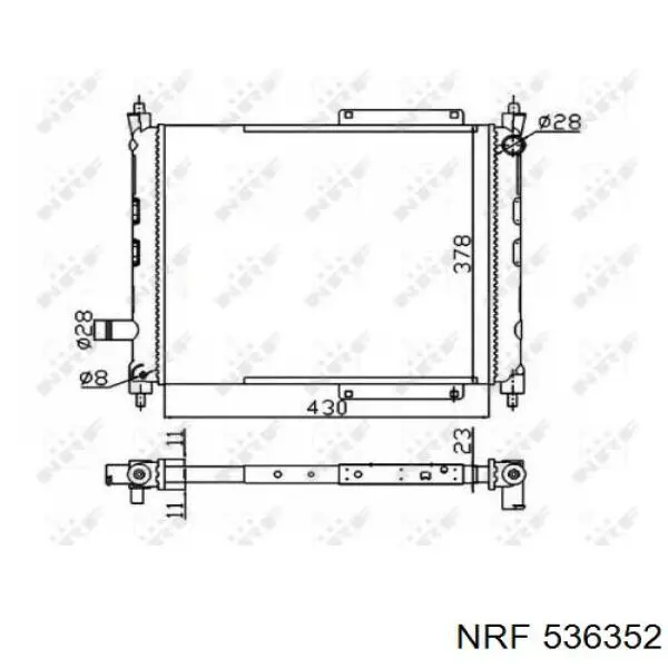 Купити 536352 NRF Радіатор двигуна