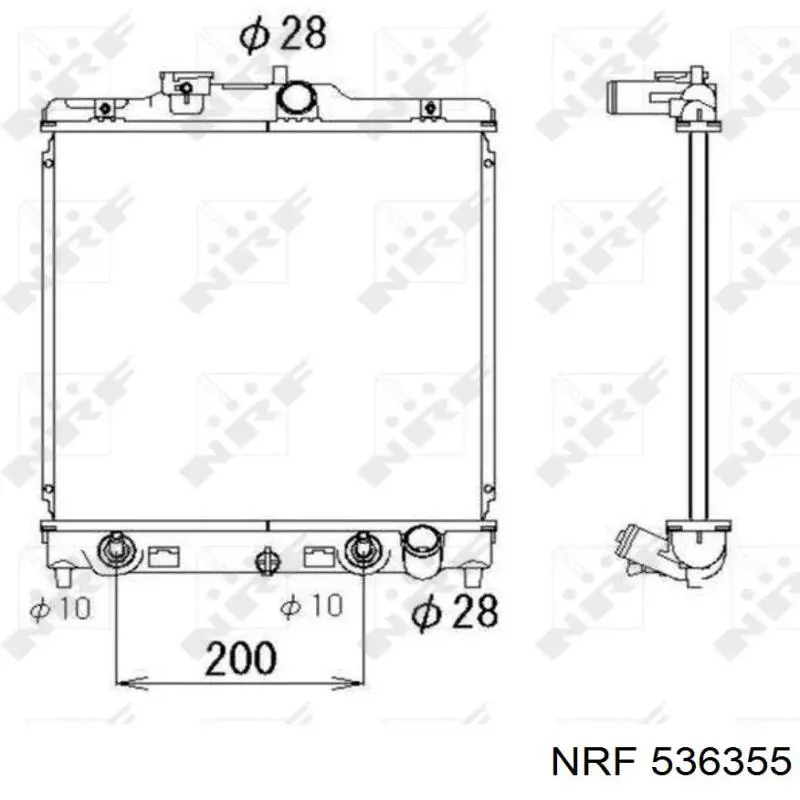 Купити 536355 NRF Радіатор двигуна