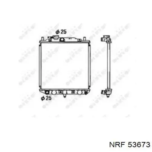Купити 53673 NRF Радіатор двигуна