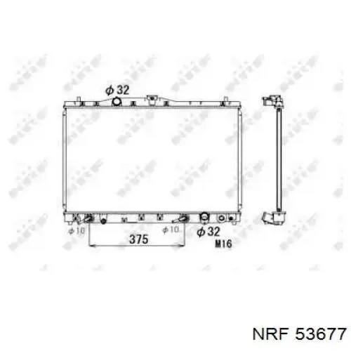 Купити 53677 NRF Радіатор двигуна