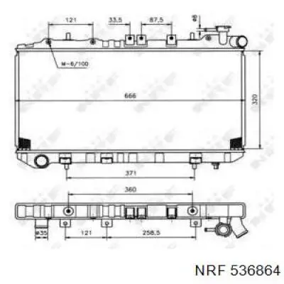 536864 NRF Радіатор охолодження двигуна