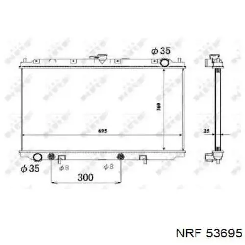 Радіатор основний NRF 53695 ціна, від 73.55 USD