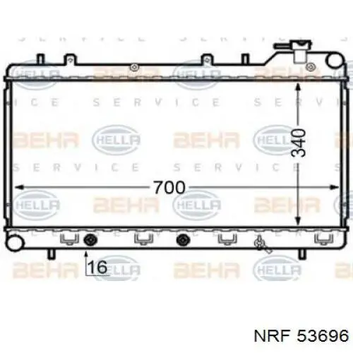 Купити 53696 NRF Радіатор двигуна