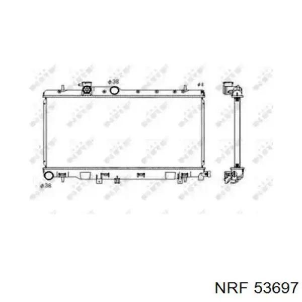 Купити 53697 NRF Радіатор двигуна