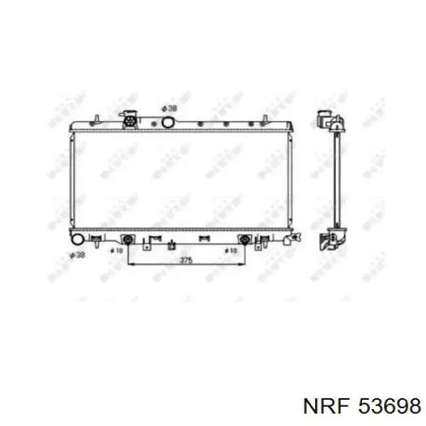 Купити 53698 NRF Радіатор двигуна