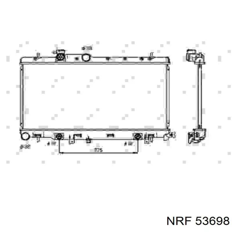 53698 NRF радіатор охолодження двигуна