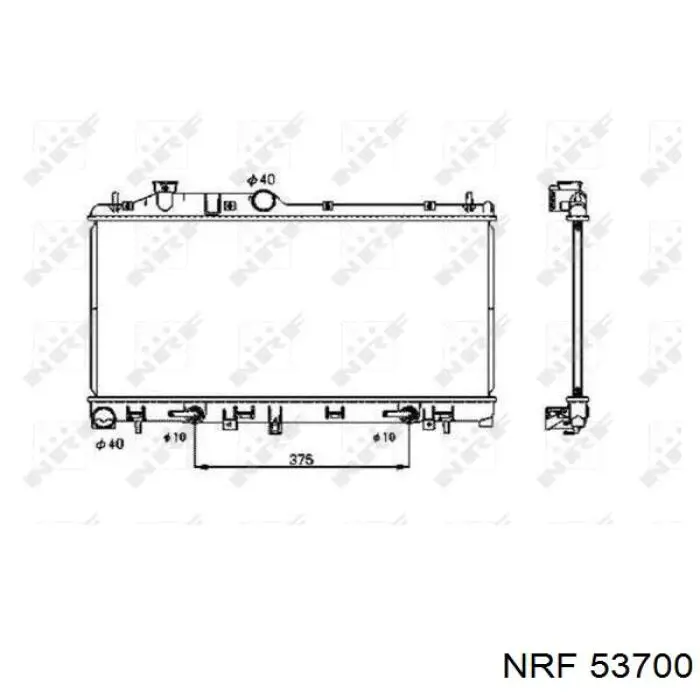 Радіатор основний NRF 53700 ціна, від 113.95 USD