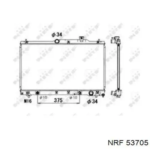 Радіатор основний NRF 53705 ціна, від 130.93 USD