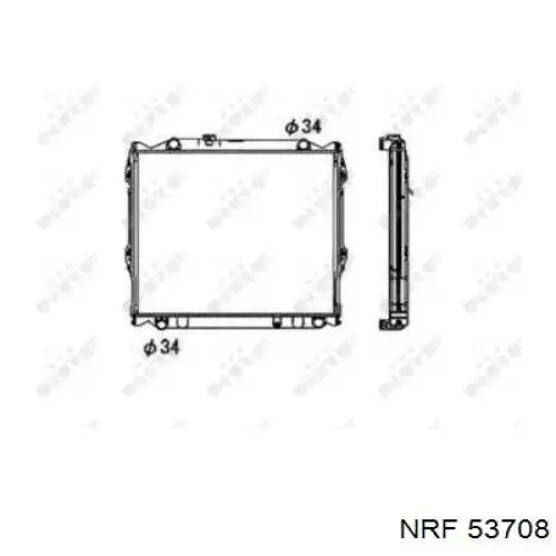 Купити 53708 NRF Радіатор двигуна