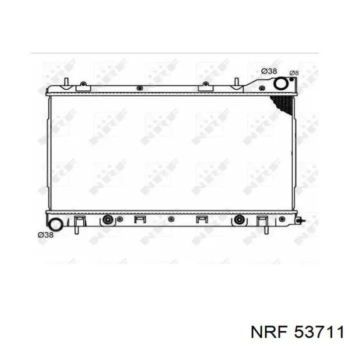 53711 NRF радіатор охолодження двигуна