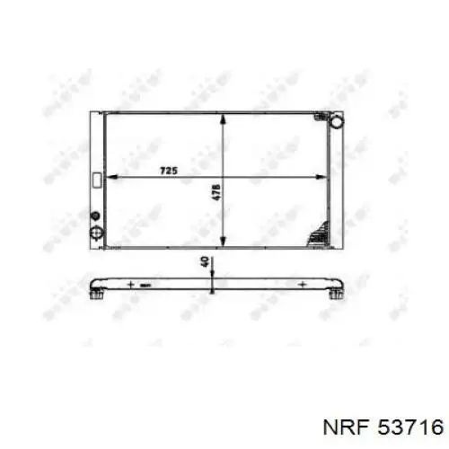 Купити 53716 NRF Радіатор двигуна