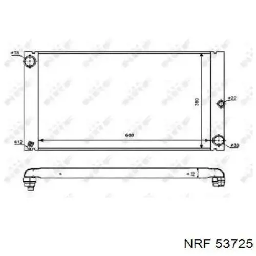 Радіатор основний NRF 53725 ціна, від 181.32 USD
