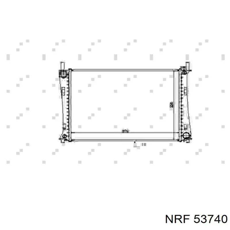 Радіатор охолодження двигуна 53740 NRF