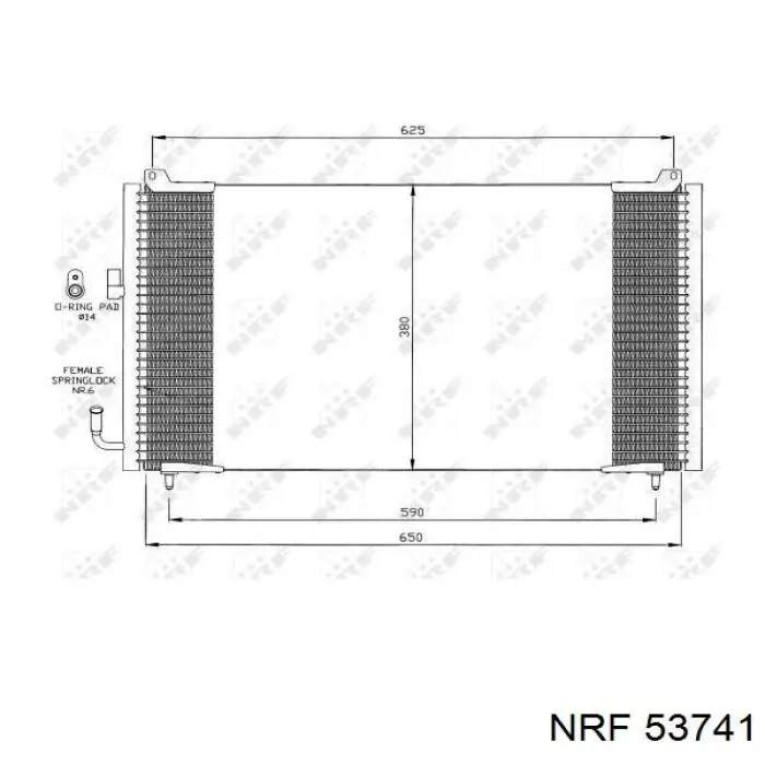 53741 NRF Радіатор охолодження двигуна