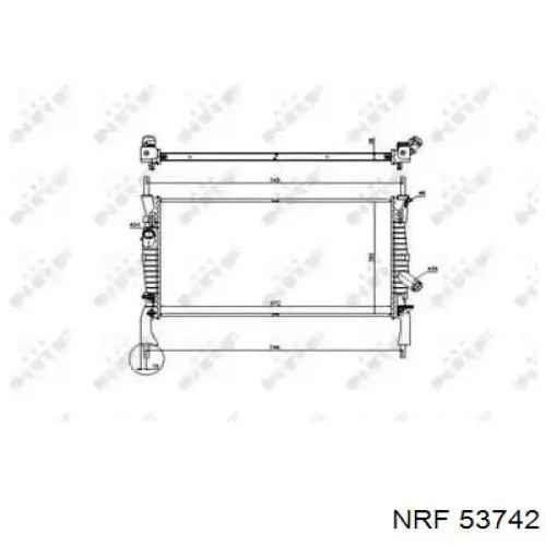 53742 NRF Радіатор охолодження двигуна