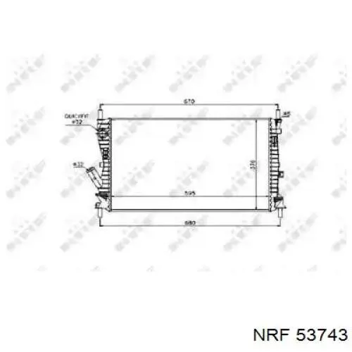 53743 NRF радіатор охолодження двигуна