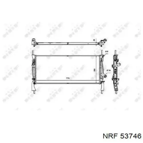 Радіатор 53746 NRF