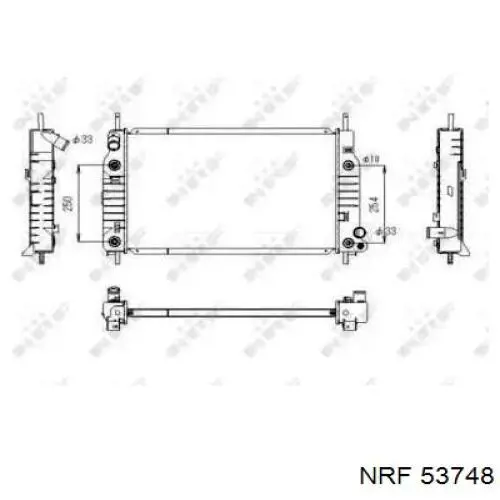 Радіатор основний NRF 53748 ціна, від 106.72 USD