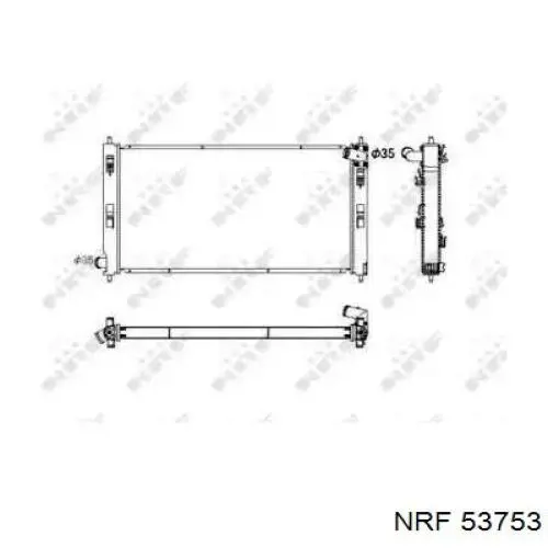 Радіатор основний NRF 53753 ціна, від 93.89 USD