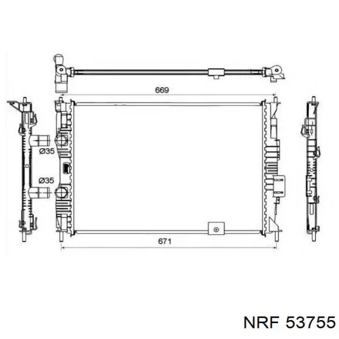 Радіатор основний NRF 53755 ціна, від 91.77 USD