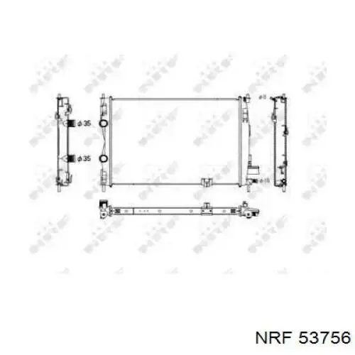 Купити 53756 NRF Радіатор двигуна