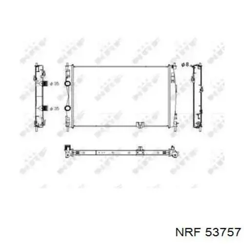 Радіатор основний NRF 53757 ціна, від 117.60 USD