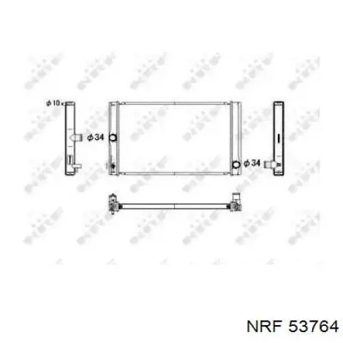 Радіатор основний NRF 53764 ціна, від 76.01 USD