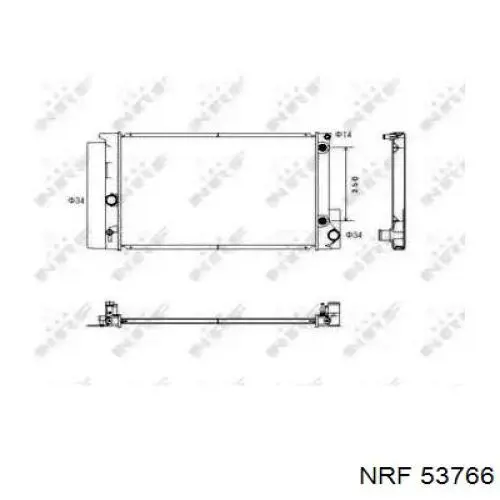 Радіатор основний NRF 53766 ціна, від 71.47 USD