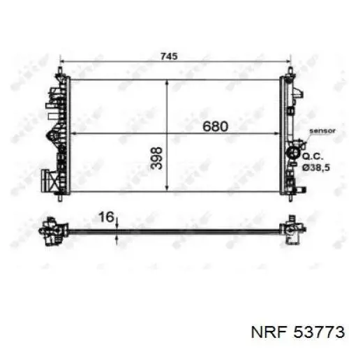 Радіатор основний NRF 53773 ціна, від 104.87 USD