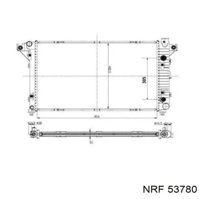 Радіатор 53780 NRF