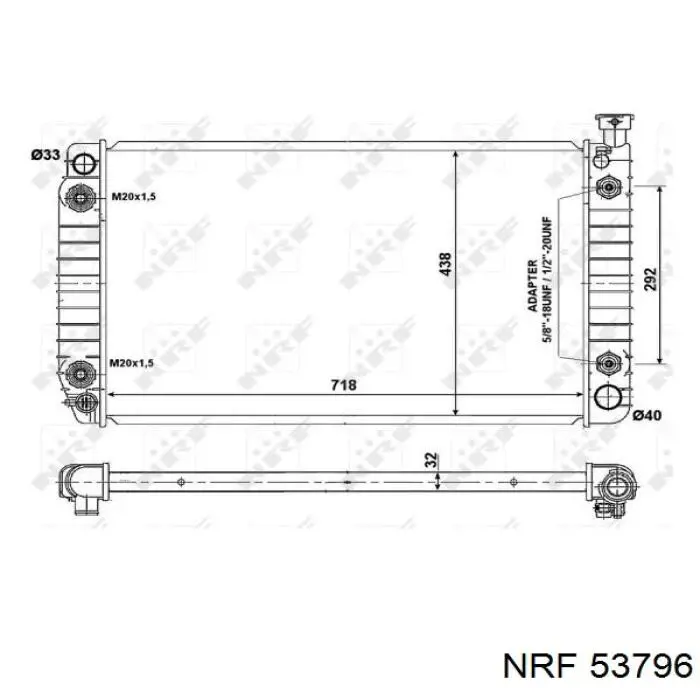 Радіатор 53796 NRF