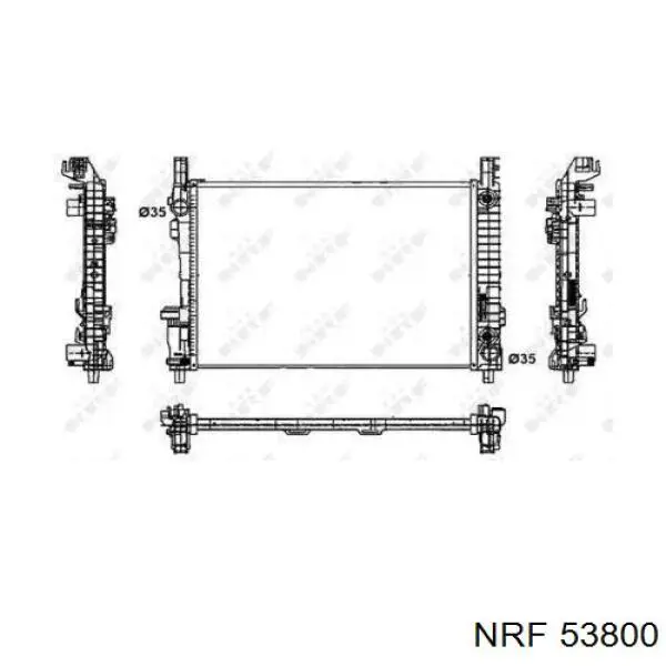 53800 NRF радіатор охолодження двигуна