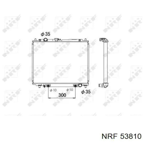 Радіатор охолодження двигуна 53810 NRF