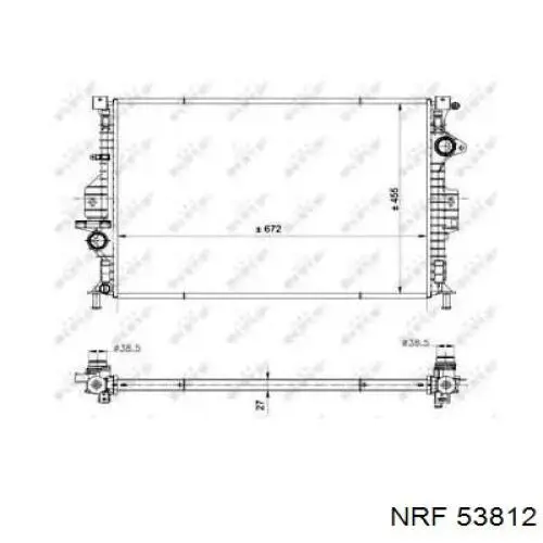 Радіатор 53812 NRF