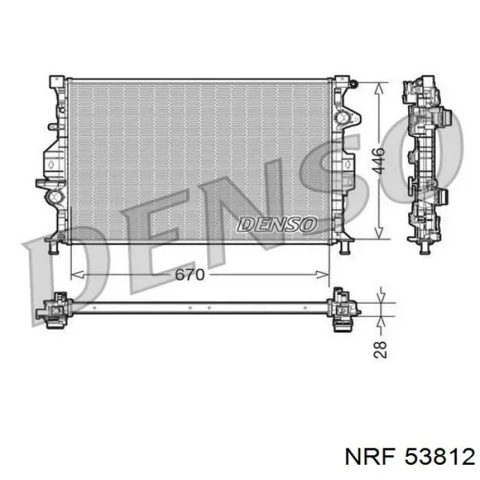 53812 NRF Радіатор охолодження двигуна