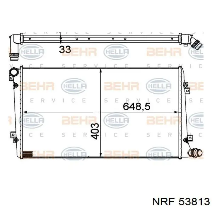 Купити 53813 NRF Радіатор двигуна