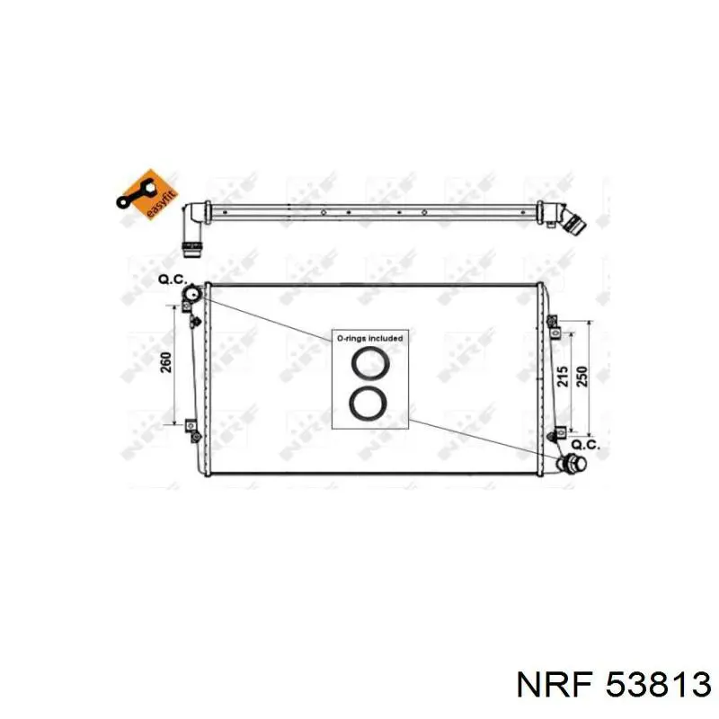53813 NRF Радіатор охолодження двигуна