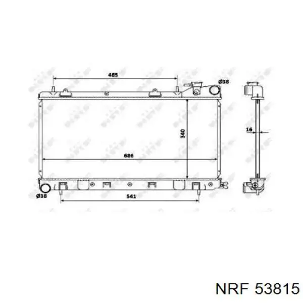 Купити 53815 NRF Радіатор двигуна
