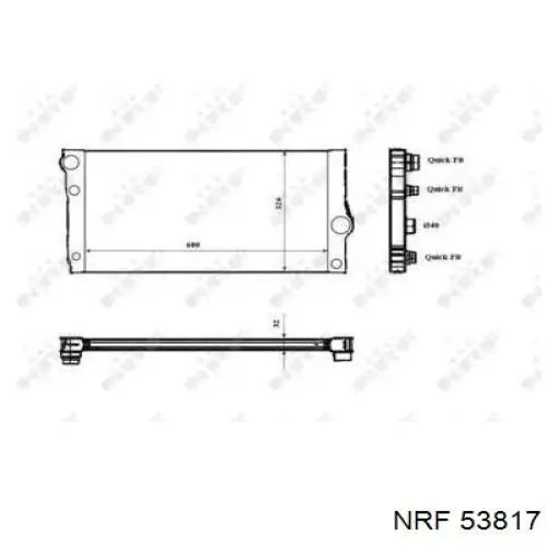 Радіатор основний NRF 53817 ціна, від 169.83 USD