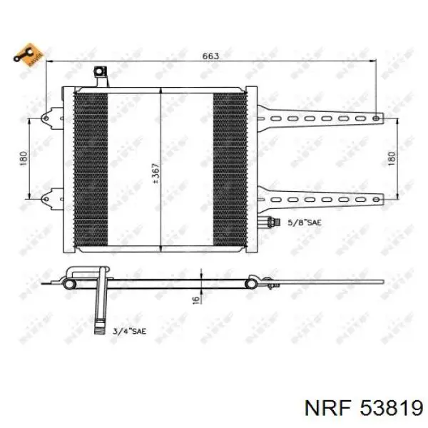 53819 NRF радіатор охолодження двигуна