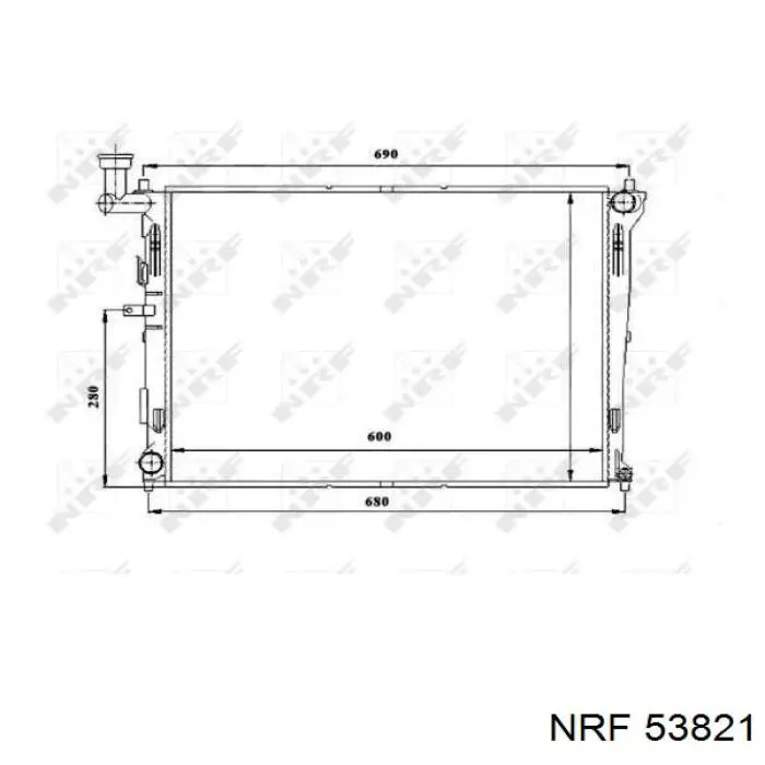 53821 NRF Радіатор охолодження двигуна