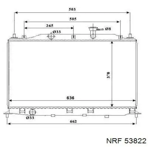 Купити 53822 NRF Радіатор двигуна
