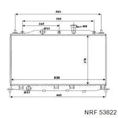 53822 NRF радіатор охолодження двигуна
